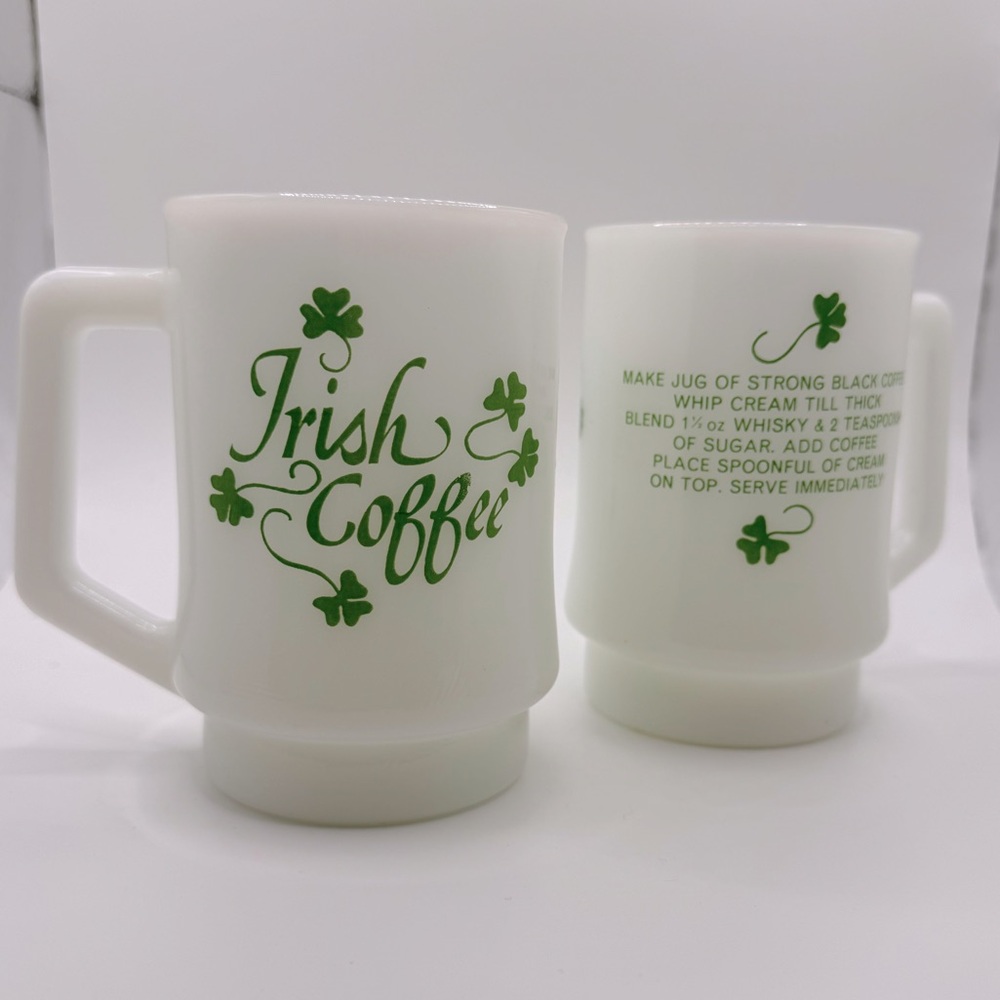 Crown Pyrex Irish Coffee Mugs (2) Australia